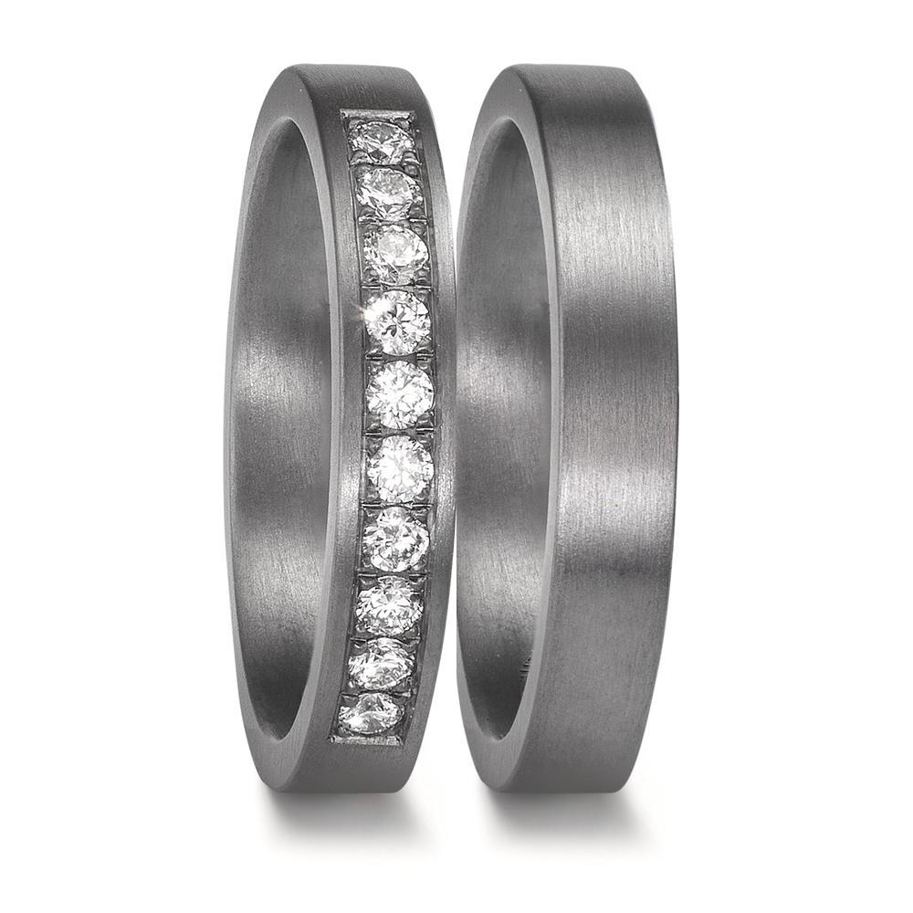 Partnerring 999 Tantal Diamant odlad i labb 0.25 ct, 10 stenar, tw-vsi