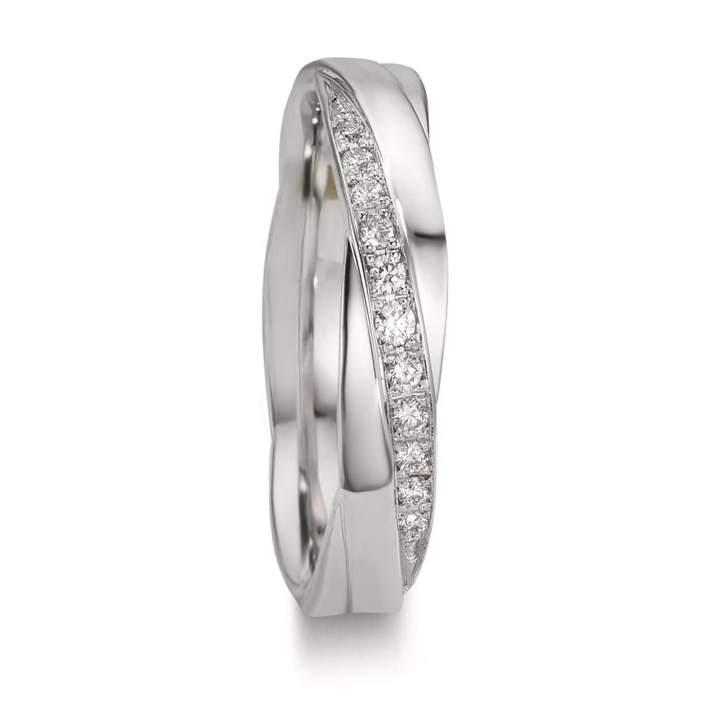 Partnerring 750/18 K vitguld diamant 0.097 ct, 11 stenar, w-si