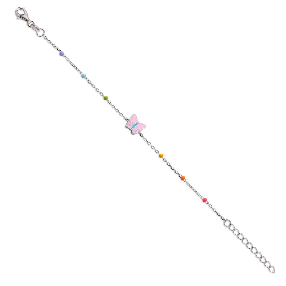 Armband Silver rodiumpläterad fjäril 16-19 cm