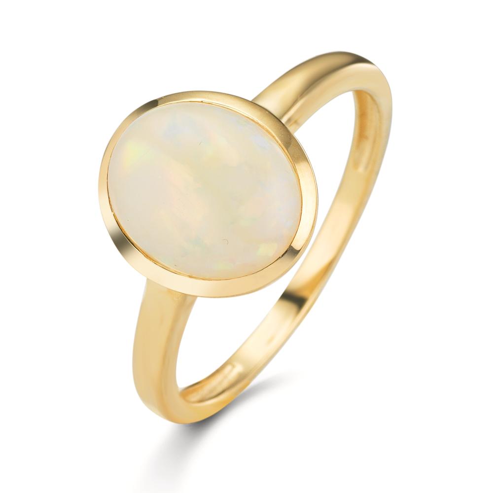 Finger ring 375/9 K gult guld opal