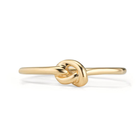 Finger ring 375/9 K gult guld nod