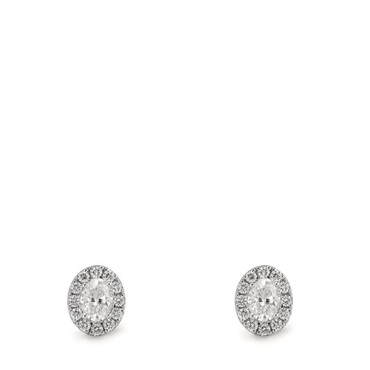 Örhängen med knoppar 750/18 K vitguld diamant 0.58 ct, w-si