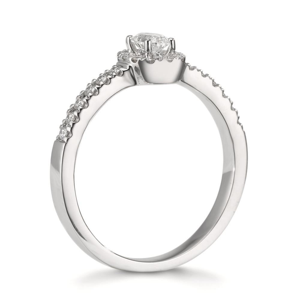 Finger ring 750/18 K vitguld diamant 0.37 ct, w-si