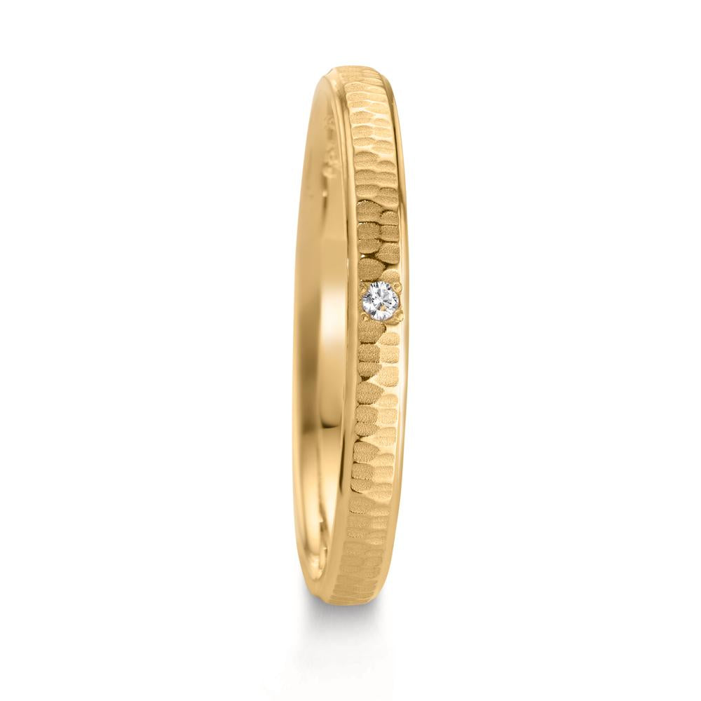 Partnerring 750/18 K gult guld diamant 0.04 ct, w-si