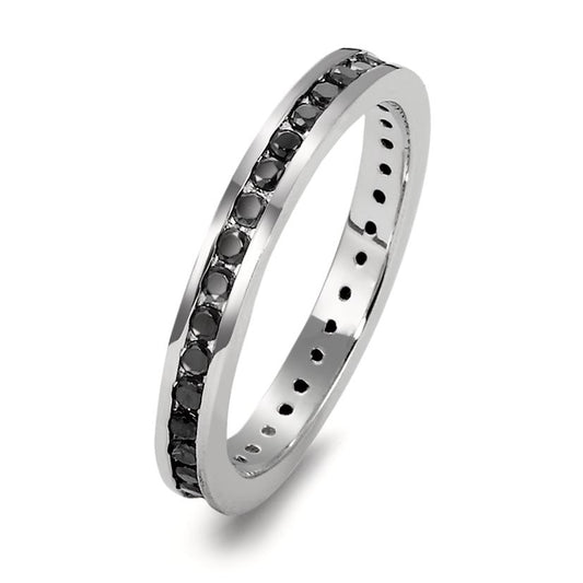 Minnesring Silver Zirkoniumoxid rodiumpläterad