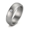 Finger ring rostfritt stål diamant 0.04 ct, tw-si