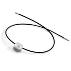Collier rostfritt stål, gummi diamant 0.072 ct, 9 stenar, tw-si 45 cm Ø2 mm