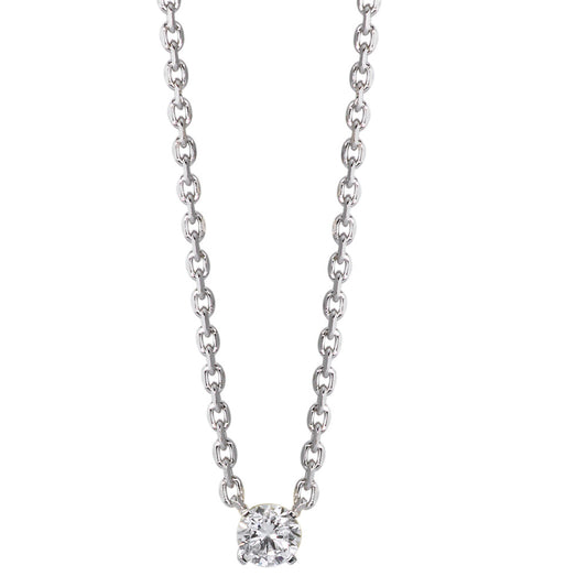 Collier 750/18 K vitguld diamant 0.20 ct, w-si 40-42 cm