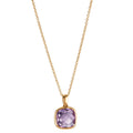Collier 750/18 K gult guld ametist 45 cm
