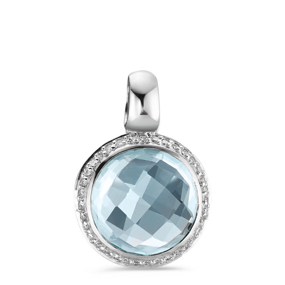 Hängsmycke 750/18 K vitguld topas 0.14 ct, w-si