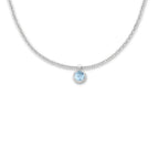 Hängsmycke 750/18 K vitguld topas 0.14 ct, w-si