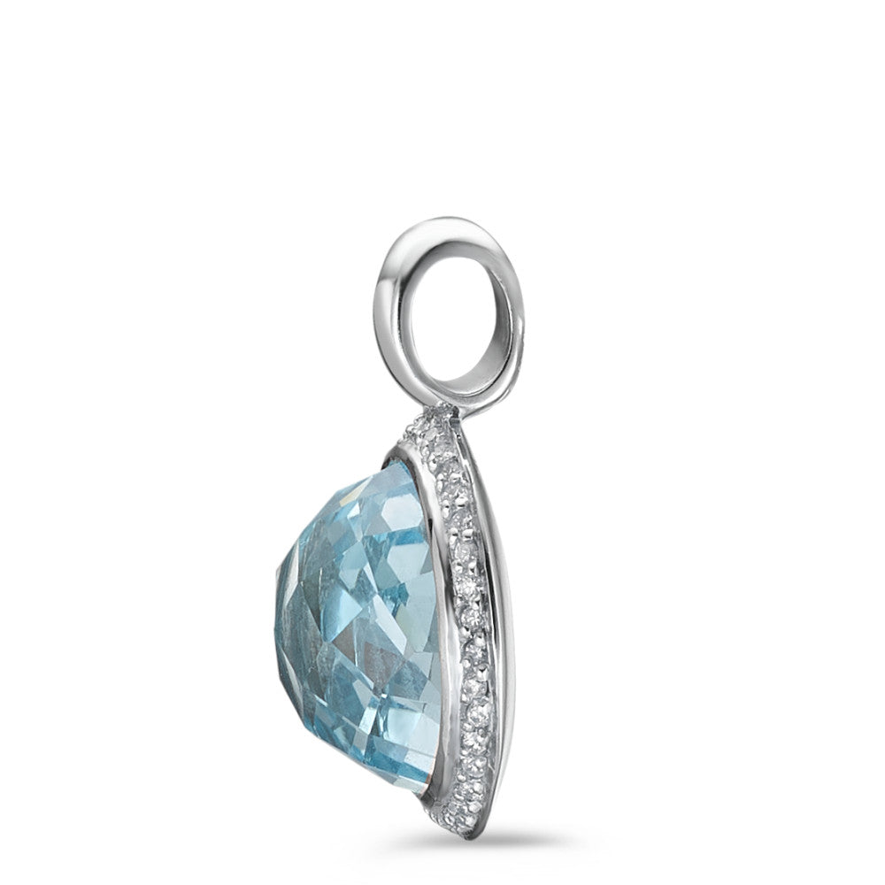 Hängsmycke 750/18 K vitguld topas 0.14 ct, w-si