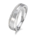 Finger ring 750/18 K vitguld diamant 0.20 ct, 28 stenar, w-si