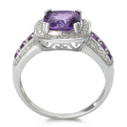Finger ring 750/18 K vitguld ametist 0.23 ct, w-si