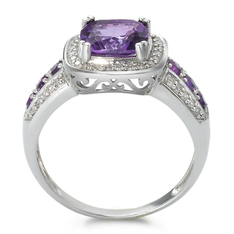 Finger ring 750/18 K vitguld ametist 0.23 ct, w-si