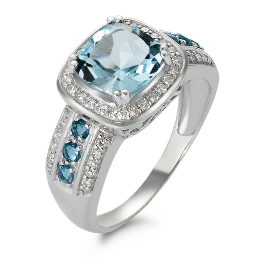 Finger ring 750/18 K vitguld topas 0.23 ct, w-si