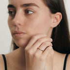 Solitärring 750/18 K gult guld diamant 0.20 ct, w-si