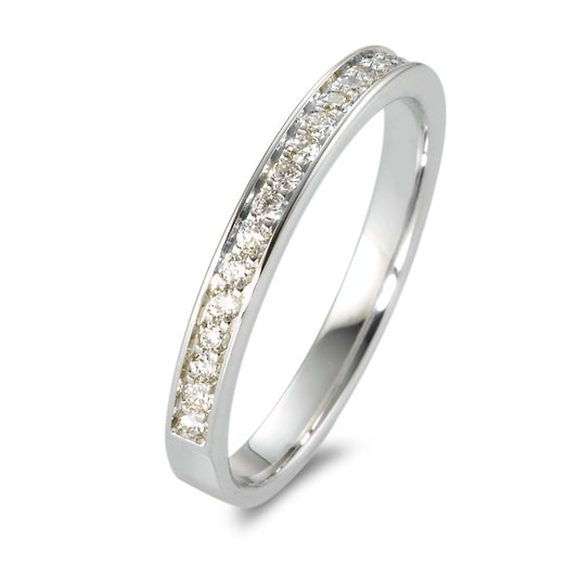 Minnesring 750/18 K vitguld diamant 0.25 ct, 20 stenar, w-si
