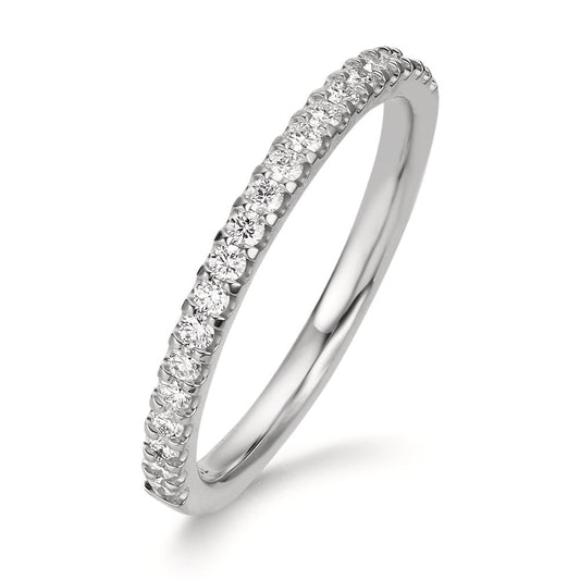 Minnesring 750/18 K vitguld diamant 0.25 ct, 21 stenar, w-si