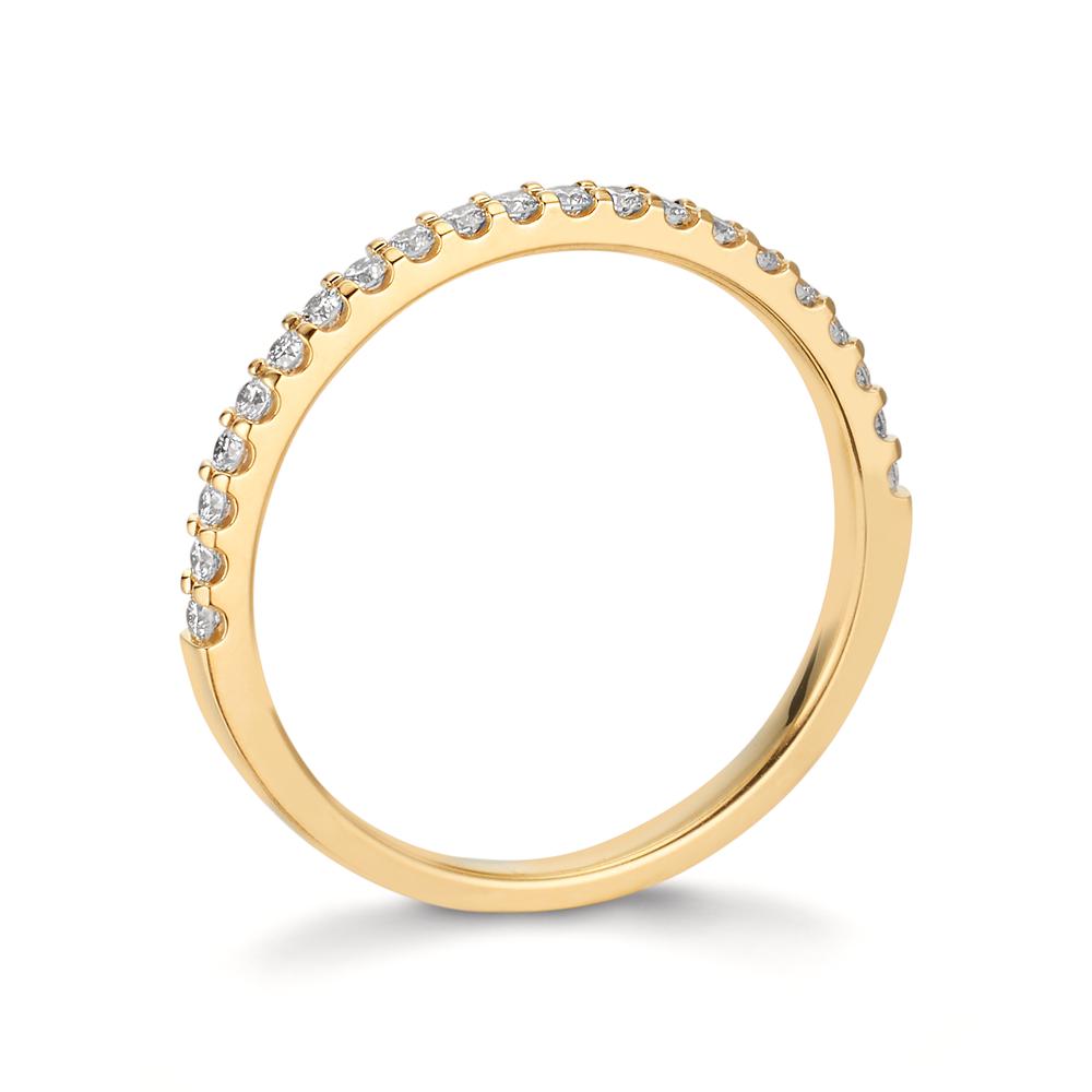Minnesring 750/18 K gult guld diamant 0.25 ct, w-si