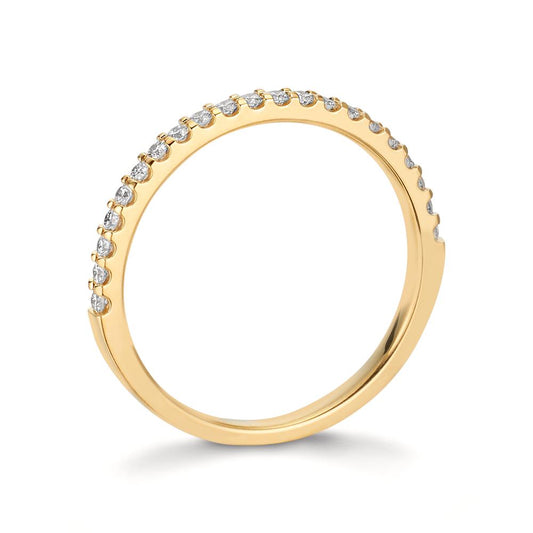 Minnesring 750/18 K gult guld diamant 0.25 ct, w-si
