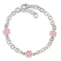 Armband Silver rodiumpläterad blomma Ø6.5 mm