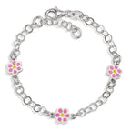 Armband Silver rodiumpläterad blomma Ø6.5 mm