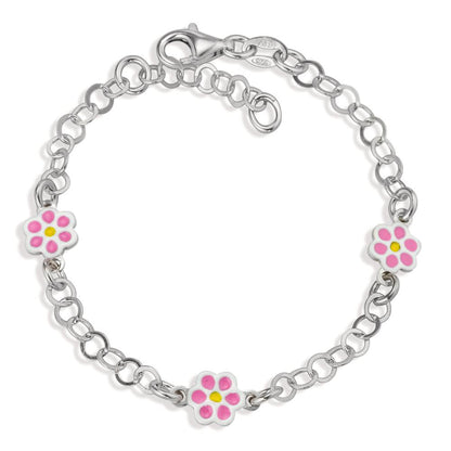 Armband Silver rodiumpläterad blomma Ø6.5 mm