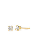 Örhängen med knoppar 750/18 K gult guld diamant 0.30 ct, 2 stenar, w-si