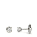 Örhängen med knoppar 750/18 K vitguld diamant 0.40 ct, 2 stenar, w-si