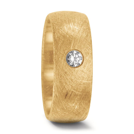Partnerring 750/18 K gult guld diamant 0.10 ct, w-si