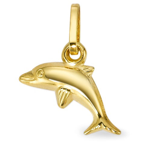 Hängsmycke 375/9 K gult guld delfin