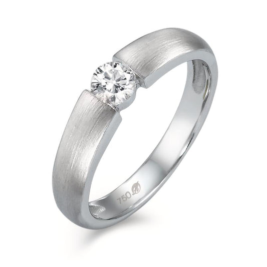 Solitärring 750/18 K vitguld diamant vit, 0.20 ct, w-si Ø3.8 mm