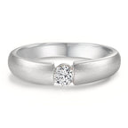 Solitärring 750/18 K vitguld diamant vit, 0.20 ct, w-si Ø3.8 mm
