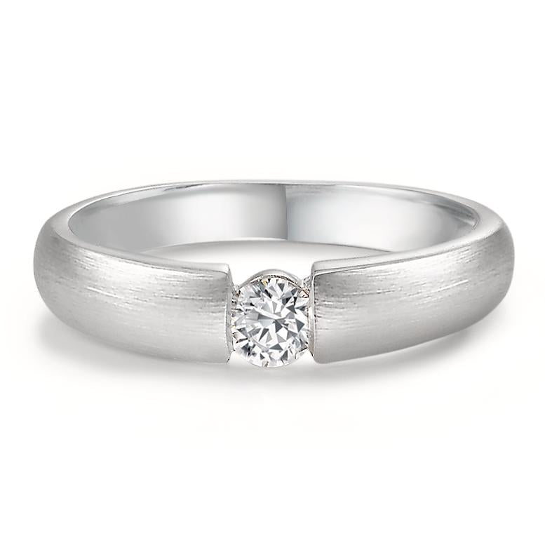 Solitärring 750/18 K vitguld diamant vit, 0.20 ct, w-si Ø3.8 mm