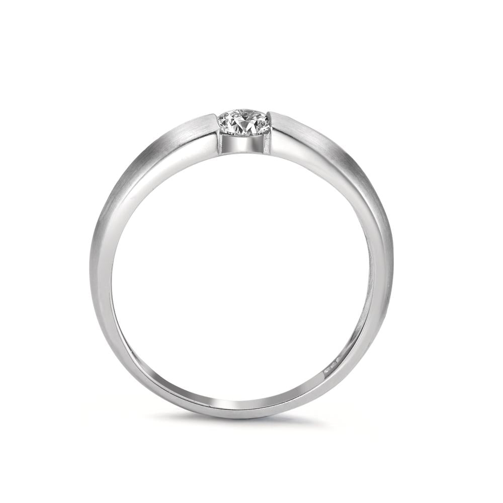 Solitärring 750/18 K vitguld diamant vit, 0.20 ct, w-si Ø3.8 mm
