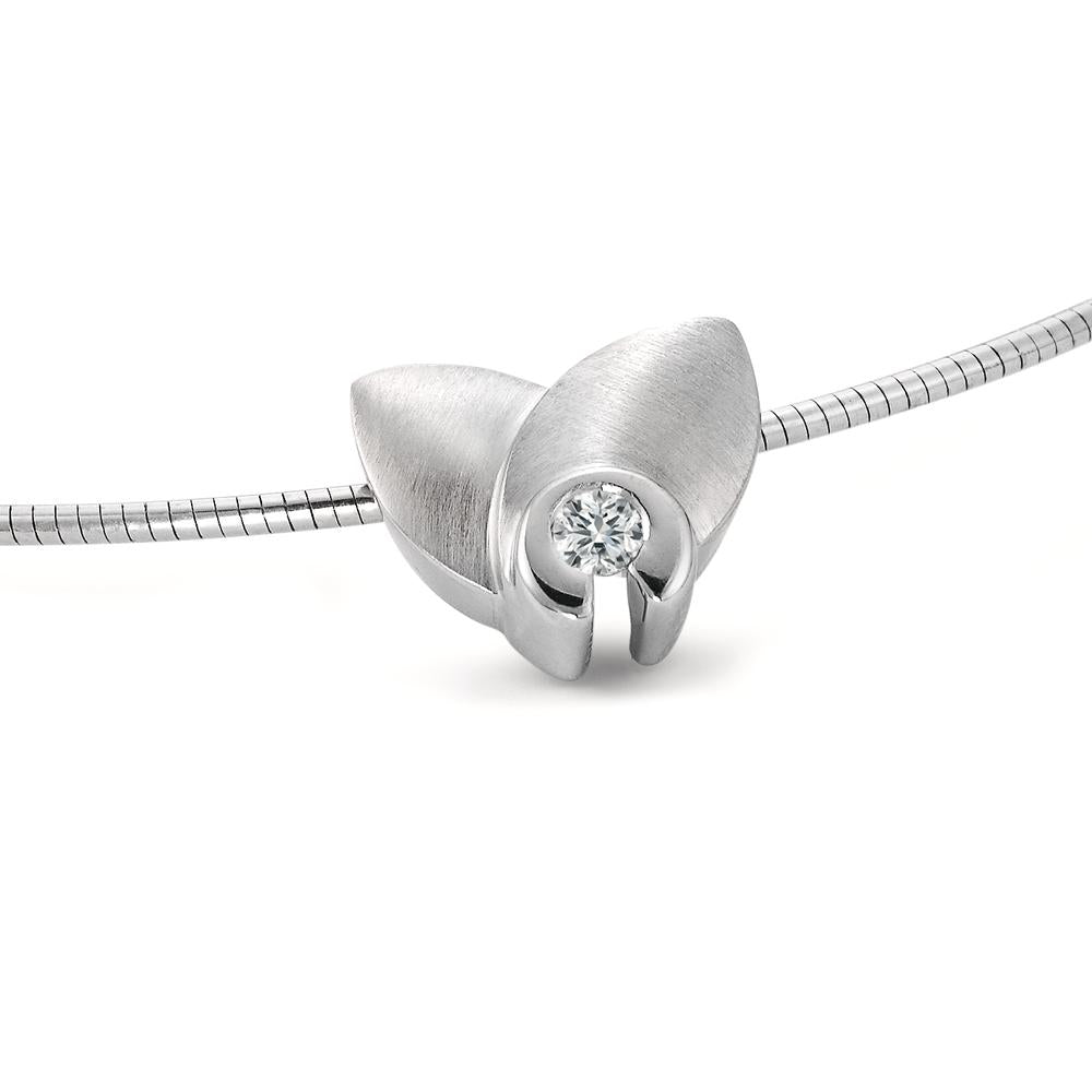 Hängsmycke 750/18 K vitguld diamant 0.12 ct, w-si
