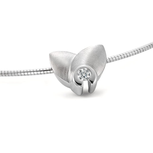 Hängsmycke 750/18 K vitguld diamant 0.12 ct, w-si
