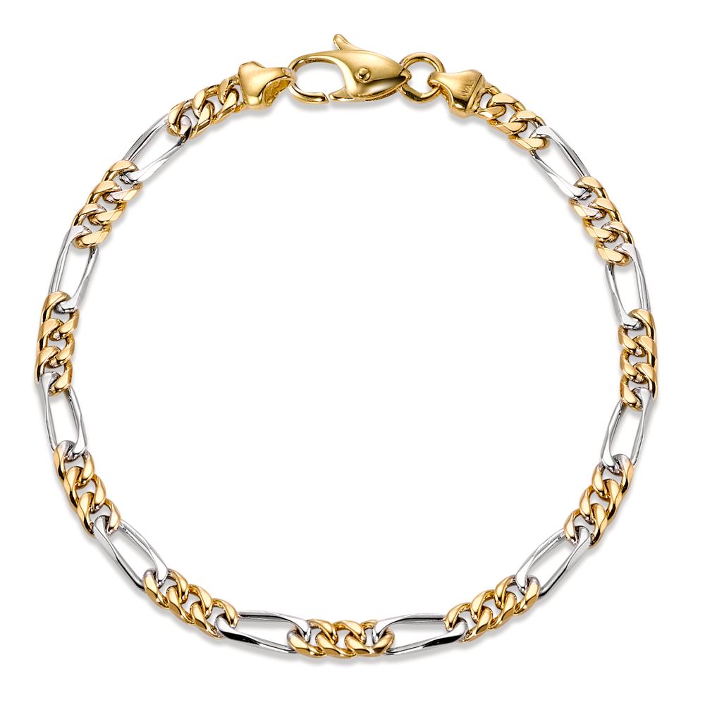 Armband 750/18 K gult guld, 750/18 K vitguld 19 cm