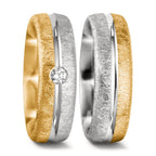 Partnerring 750/18 K gult guld, 750/18 K vitguld