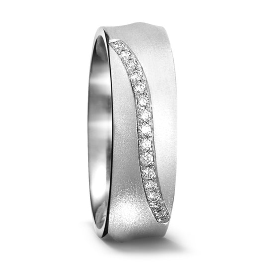 Partnerring 750/18 K vitguld diamant 0.075 ct, 15 stenar, tw-si