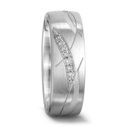 Partnerring 750/18 K vitguld diamant 0.035 ct, 7 stenar, tw-si