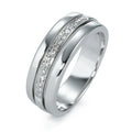 Finger ring 750/18 K vitguld diamant 0.103 ct, 16 stenar, w-si