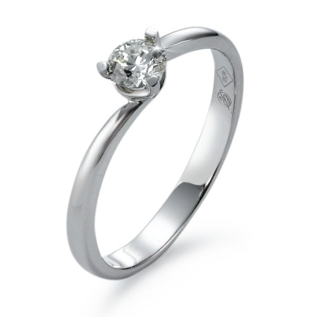 Solitärring 750/18 K vitguld [Diamant] 0.27 ct, vsi