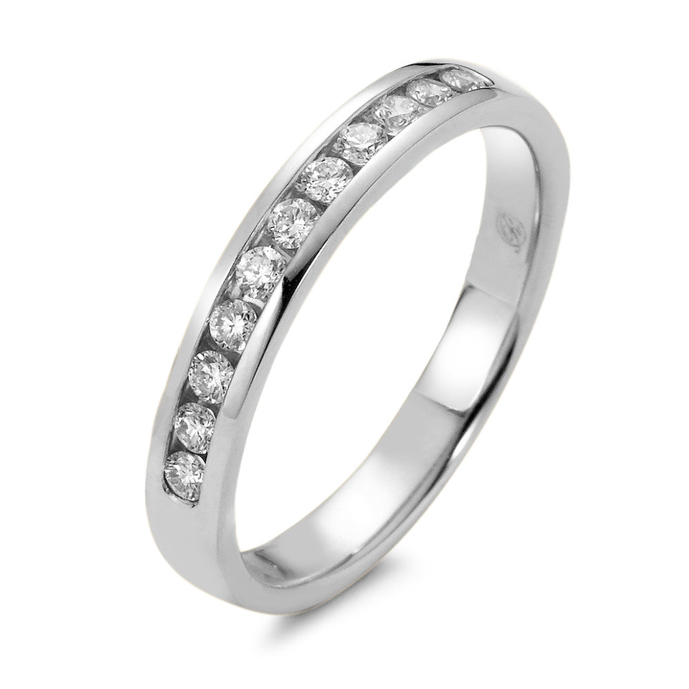 Minnesring 750/18 K vitguld diamant 0.25 ct, 11 stenar, w-si