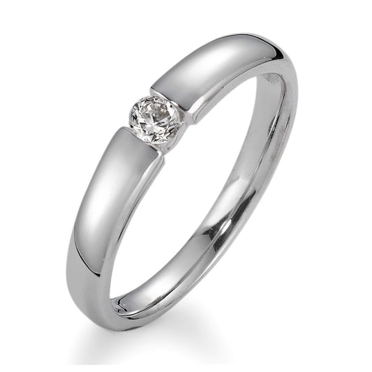 Solitärring 750/18 K vitguld diamant 0.15 ct, vsi