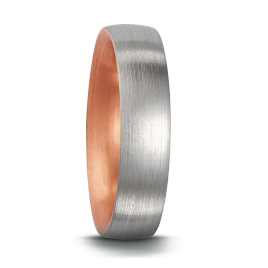 Partnerring 750/18 K rött guld, 950 platina