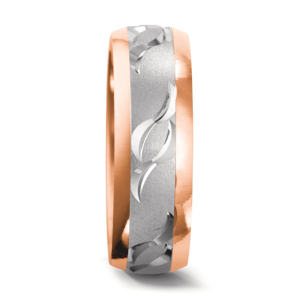 Partnerring 750/18 K vitguld, 750/18 K rött guld