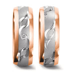 Partnerring 750/18 K vitguld, 750/18 K rött guld