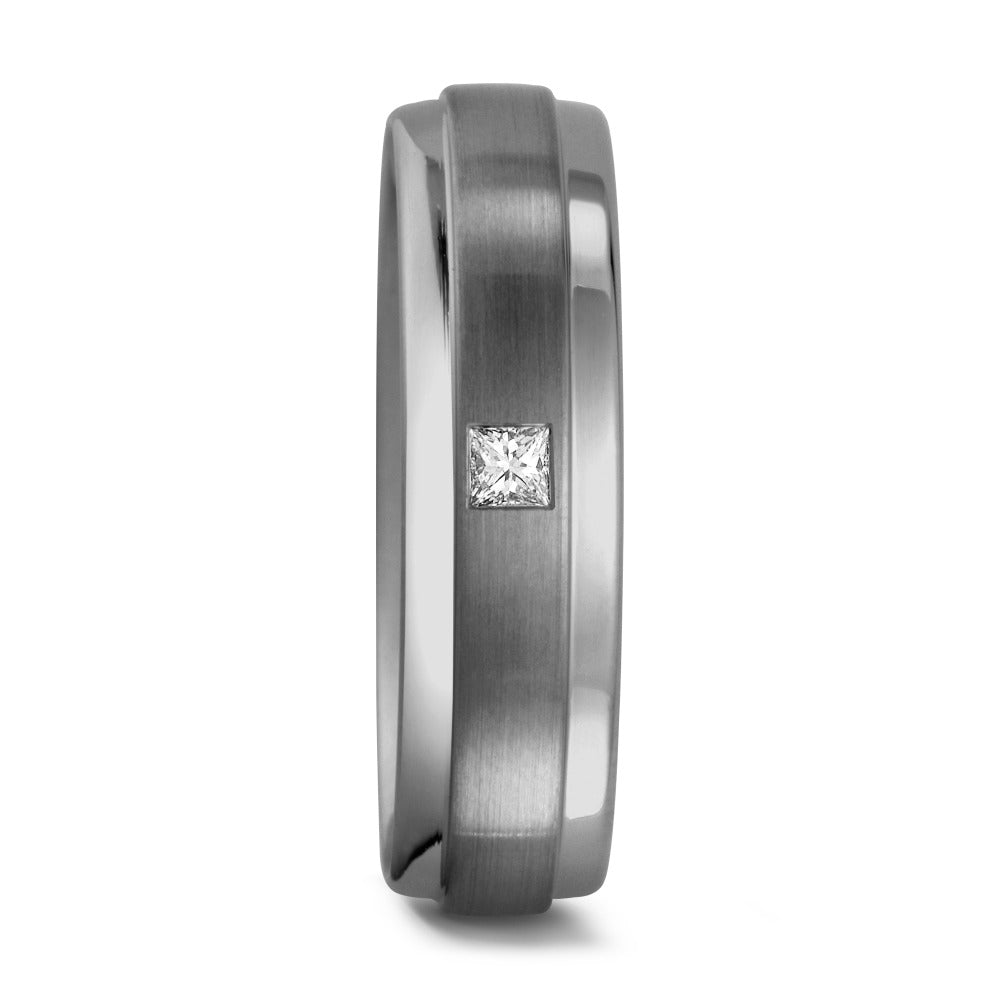 Finger ring 950 palladium diamant 0.06 ct, 6 stenar, tw-si